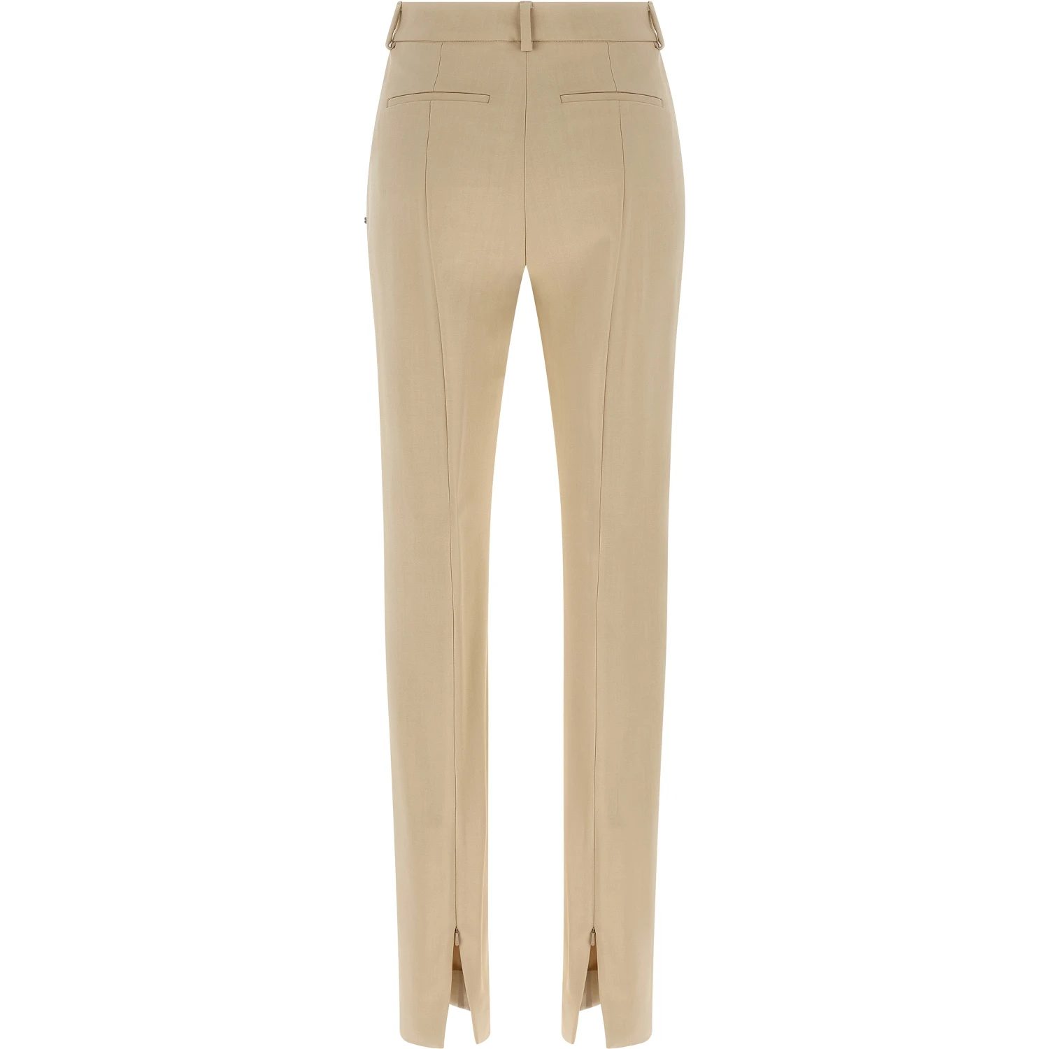Beige Viscose Dress Pants