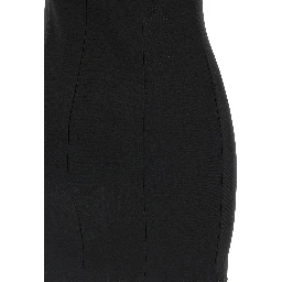Black Viscose Short Dress