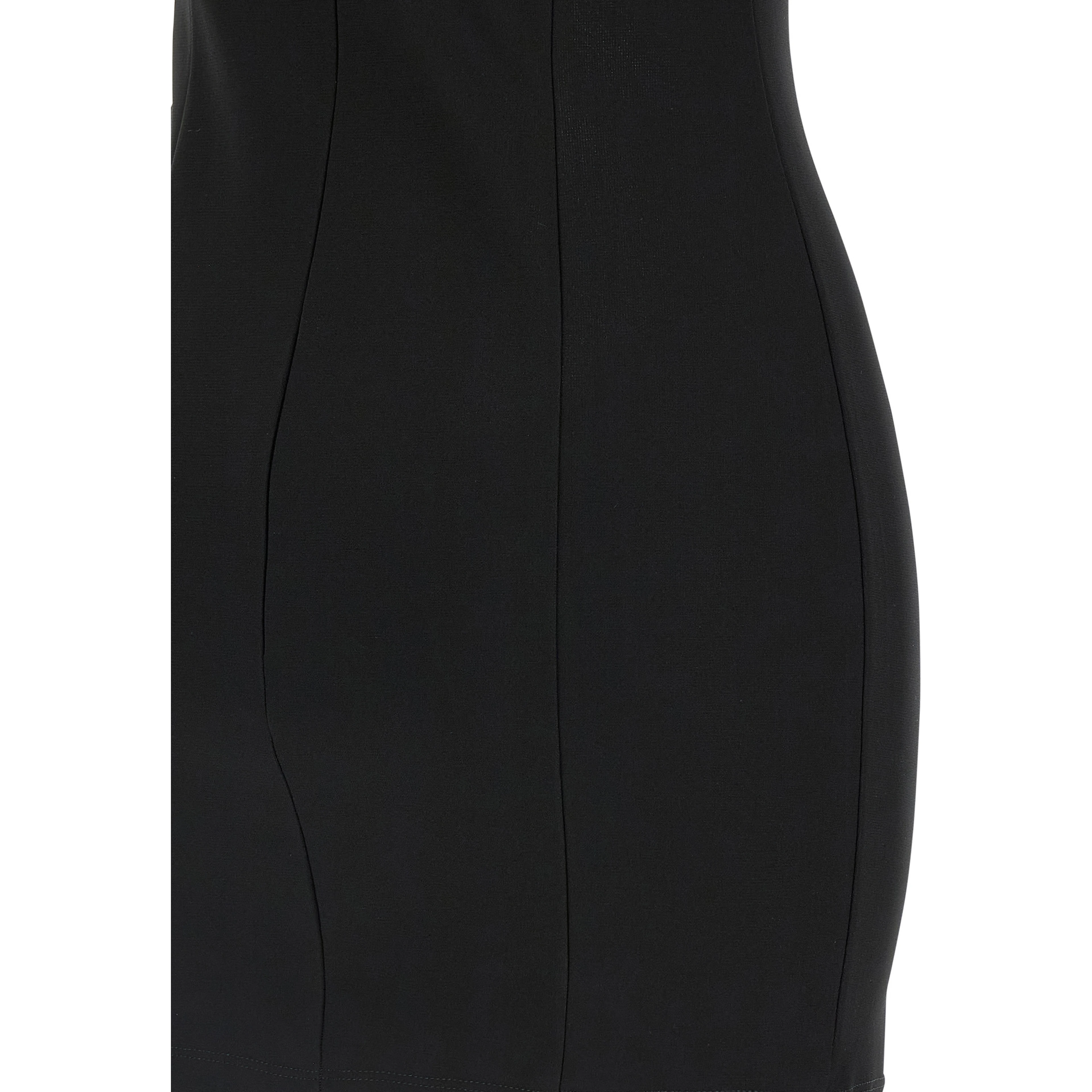 Black Viscose Short Dress