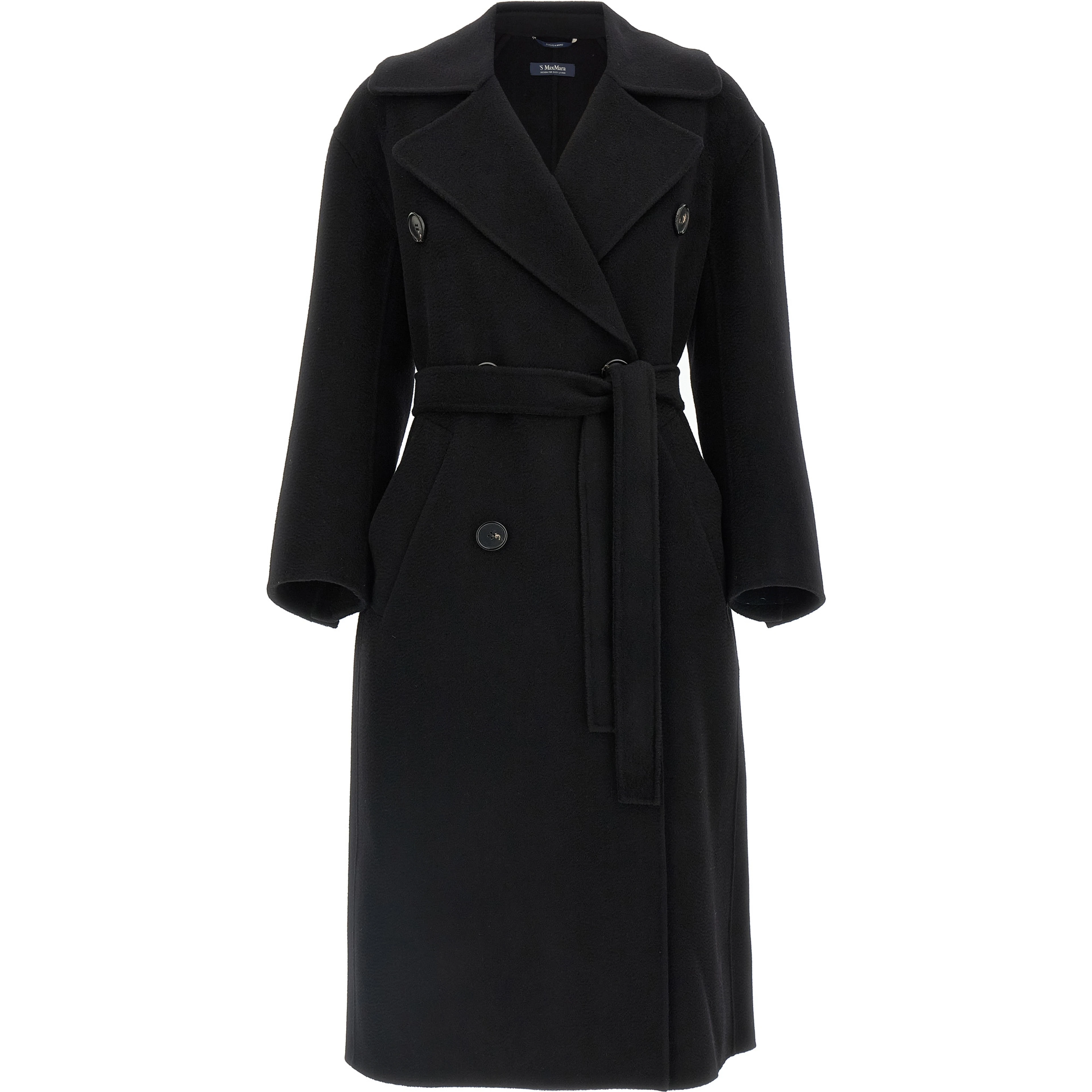 Black Virgin Wool Coat