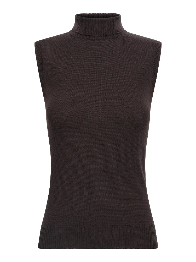 Brown Virgin Wool Cardigan