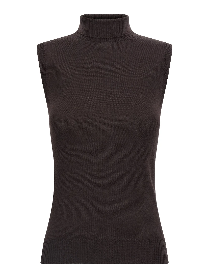 Brown Virgin Wool Cardigan