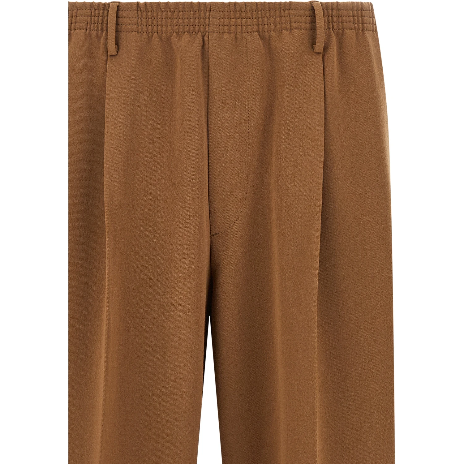 Brown Polyester Casual Pants