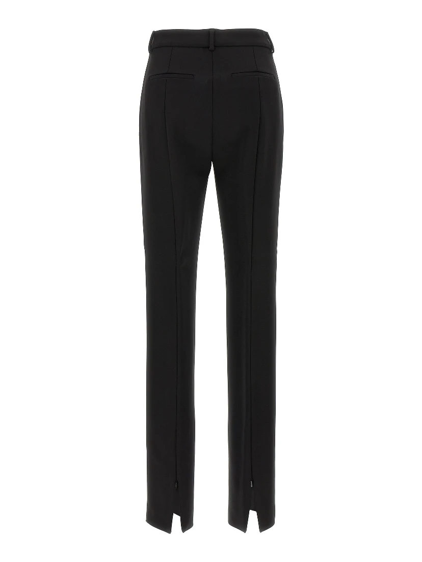Black Viscose Casual Pants