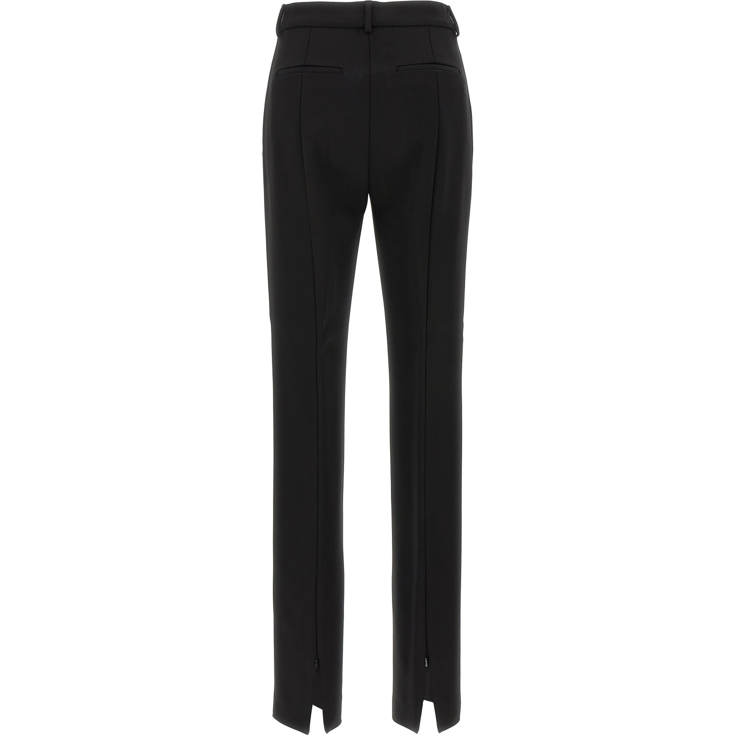 Black Viscose Casual Pants