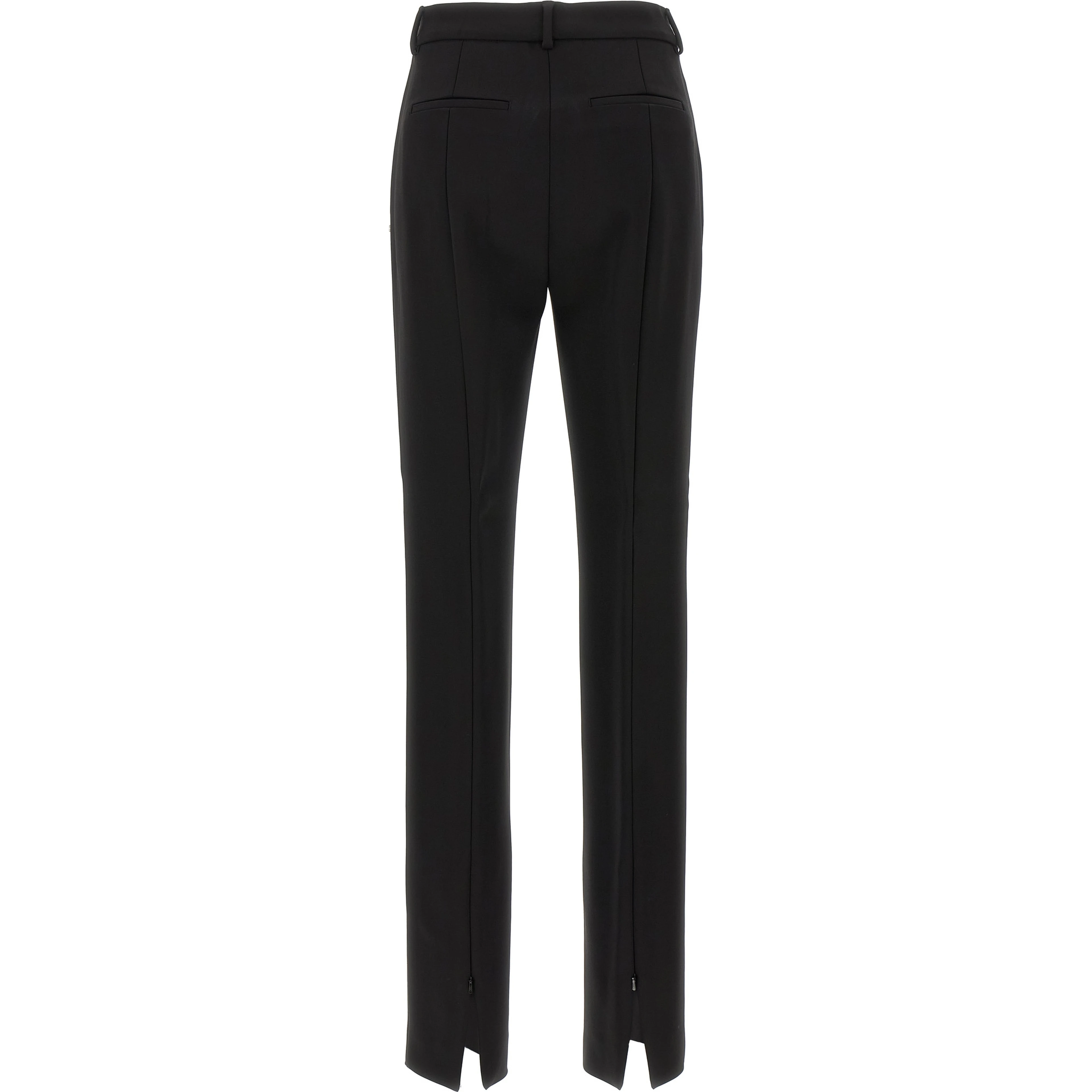Black Viscose Casual Pants