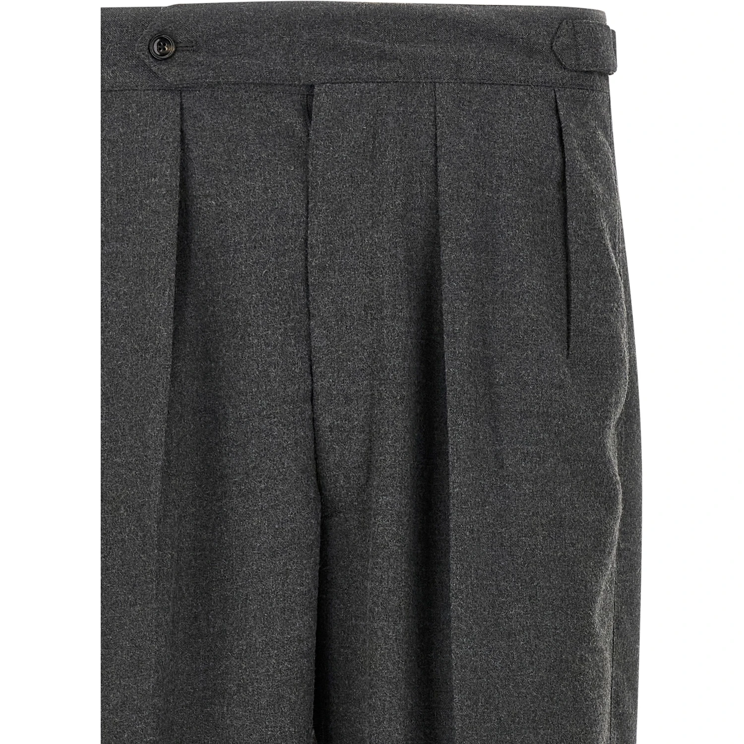 Gray Polyester Casual Pants