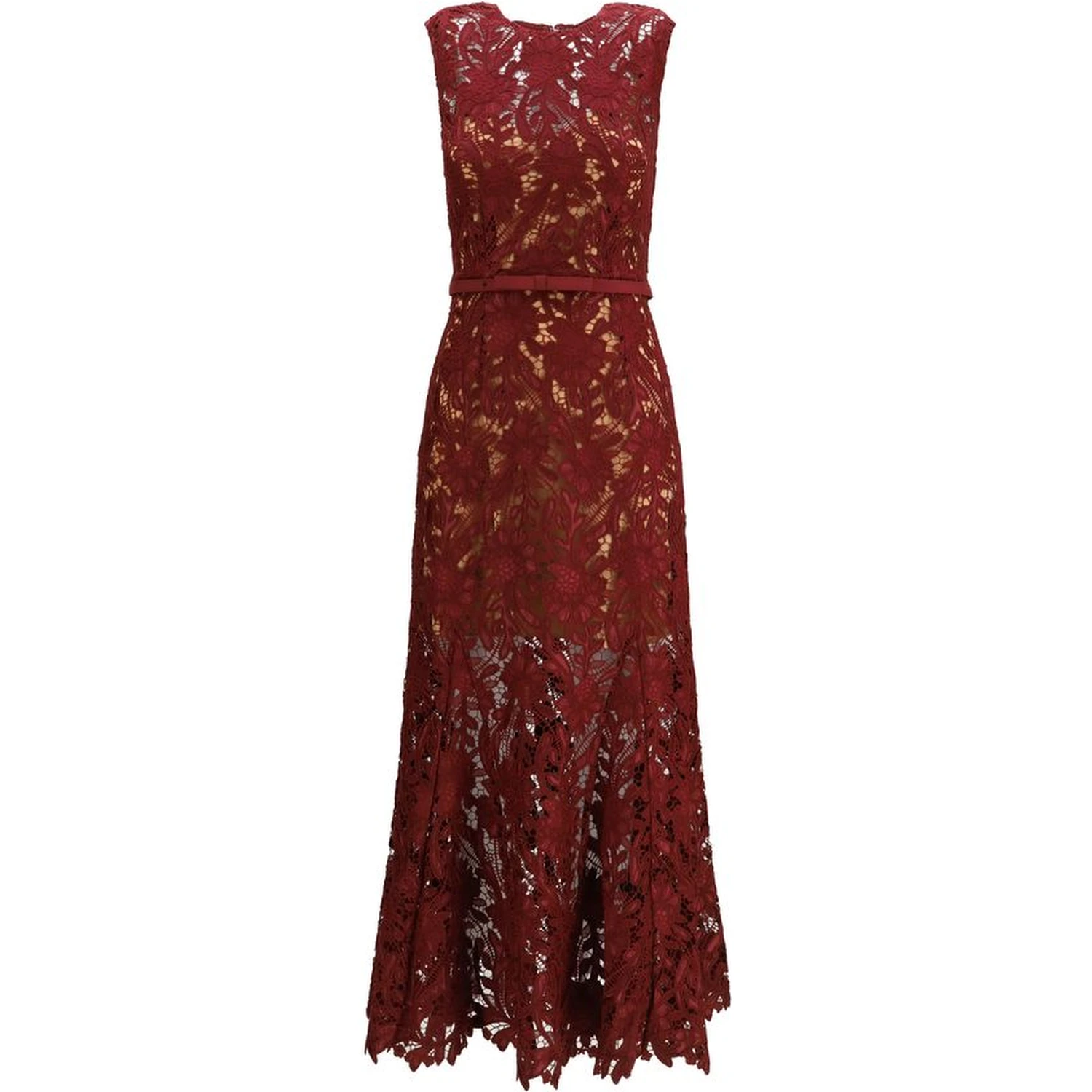 Bordeaux Polyester Cocktail Dress