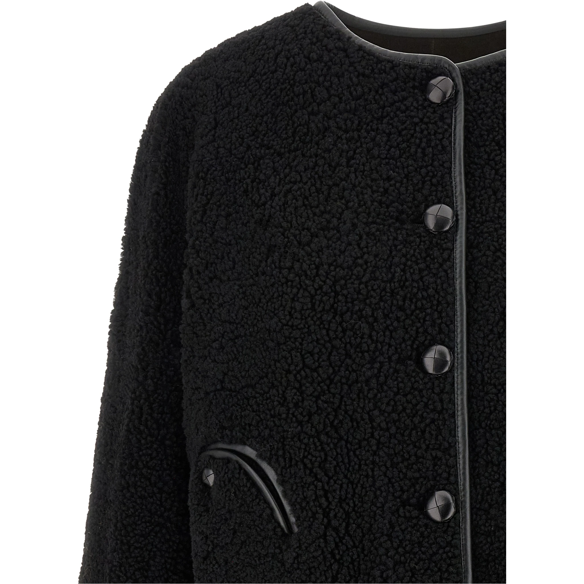 Black Lamb Leather Shell Jacket