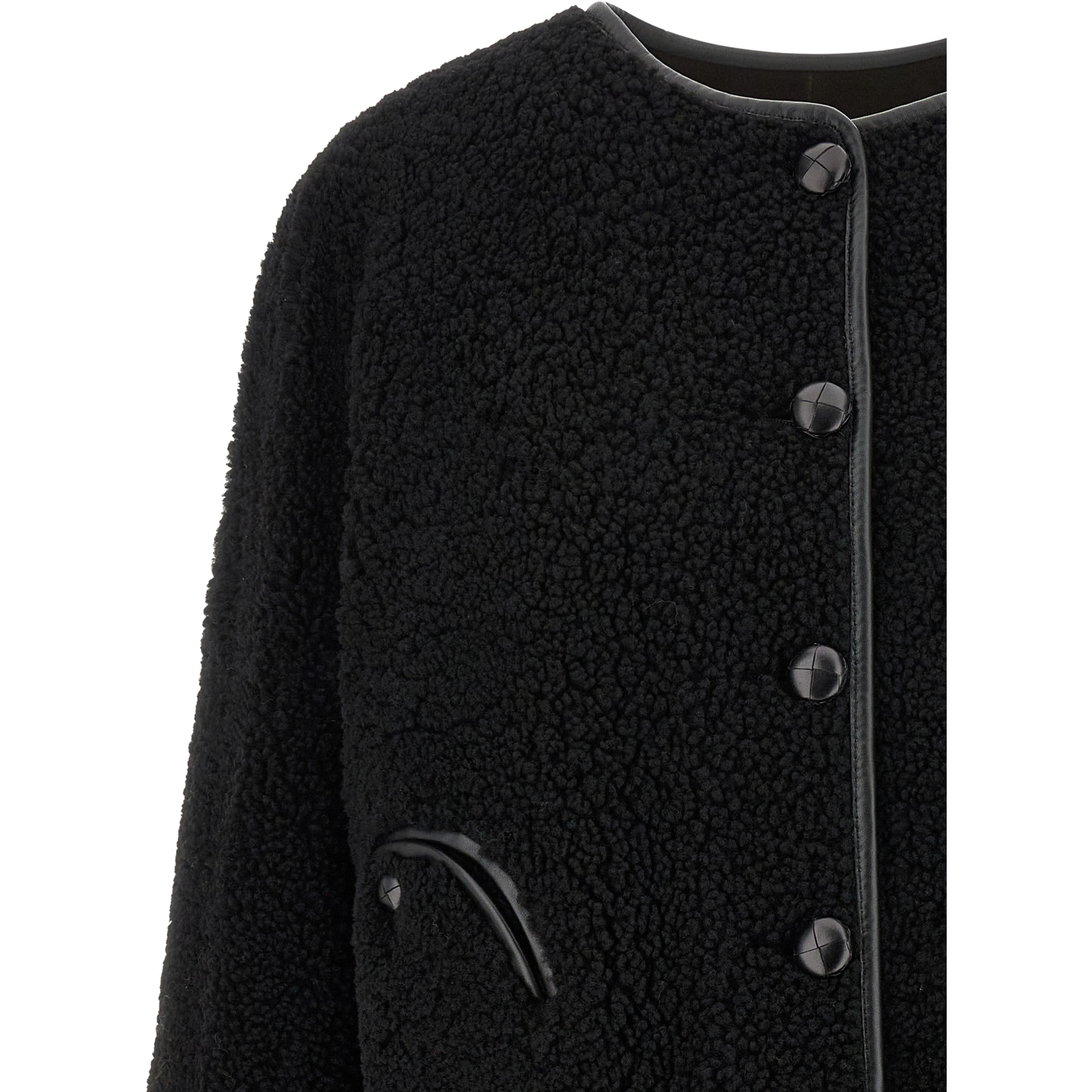 Black Lamb Leather Shell Jacket