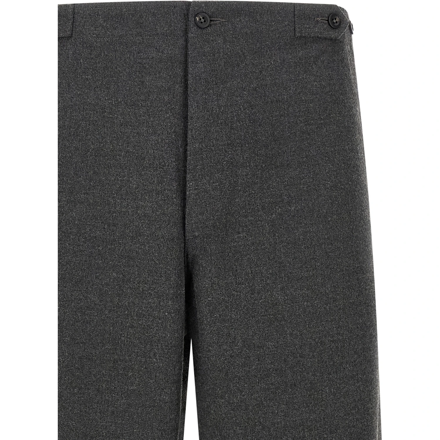 Gray Polyester Casual Pants