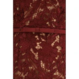 Bordeaux Polyester Cocktail Dress