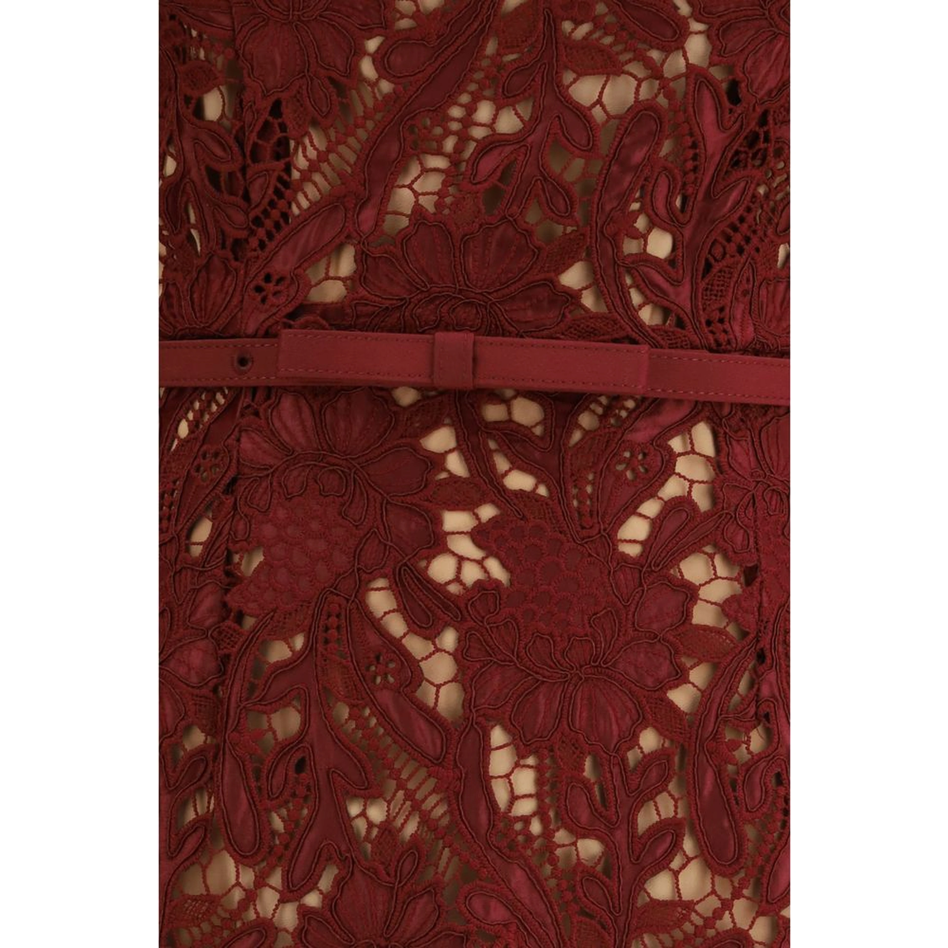 Bordeaux Polyester Cocktail Dress