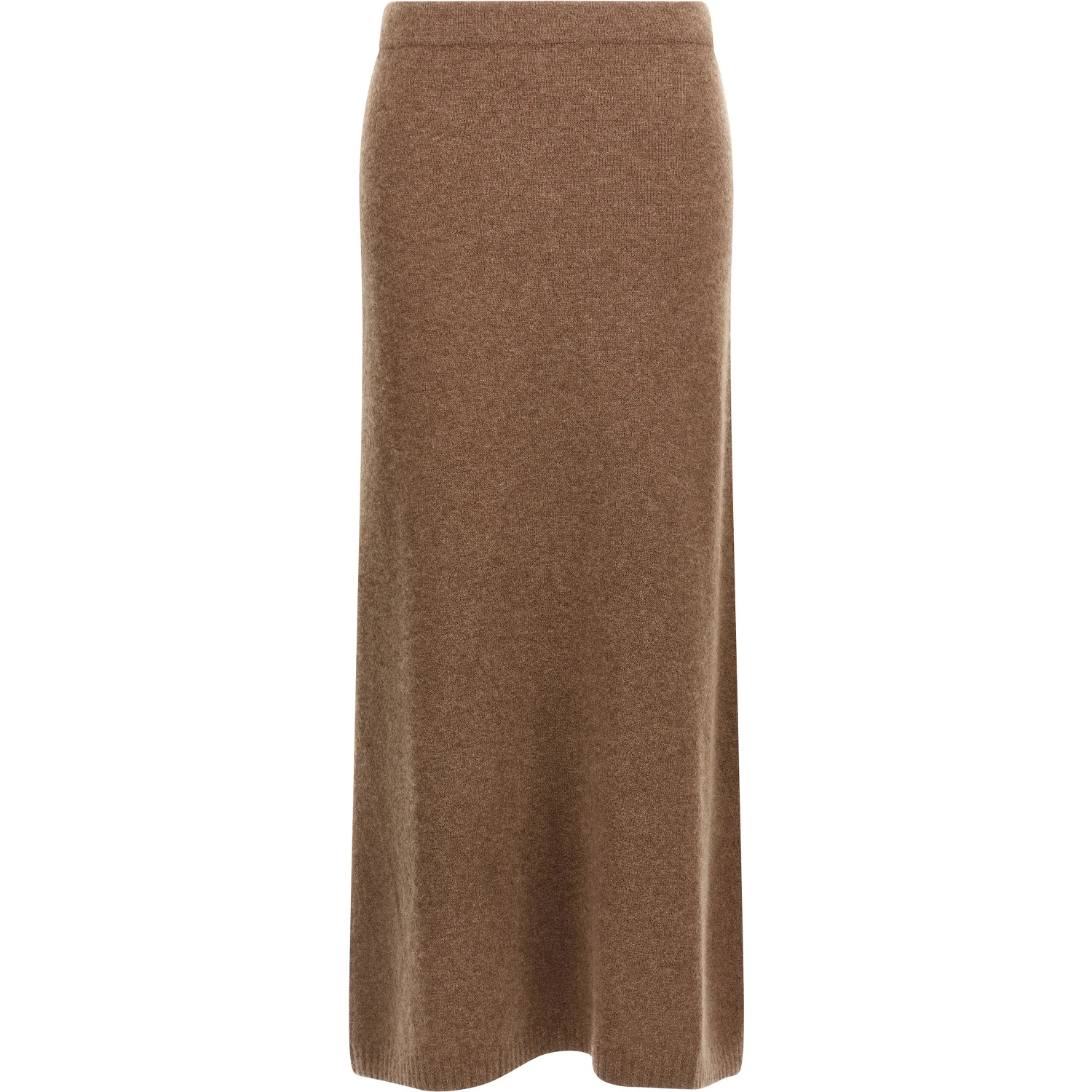 Gray Cashmere Midi Skirt