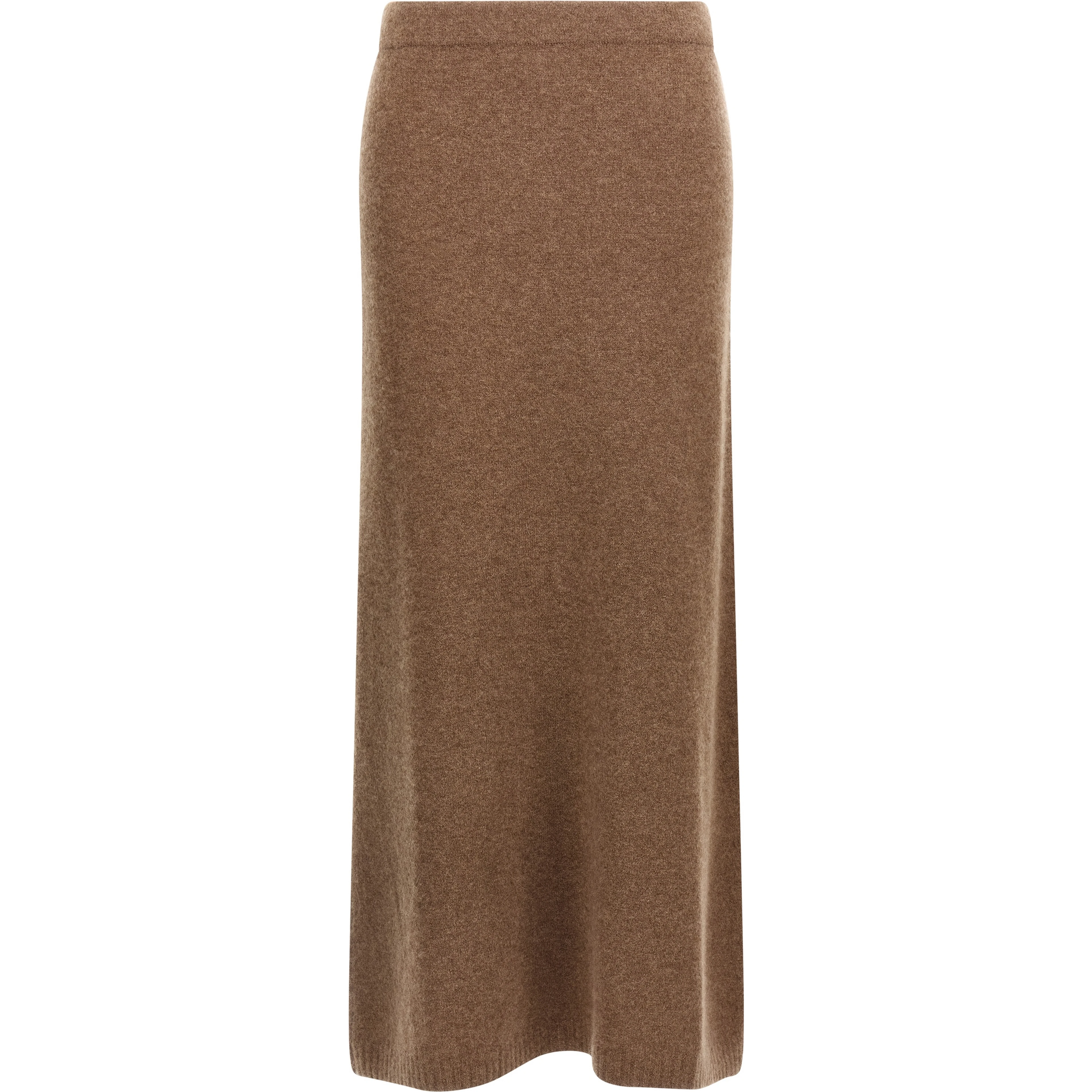 Gray Cashmere Midi Skirt