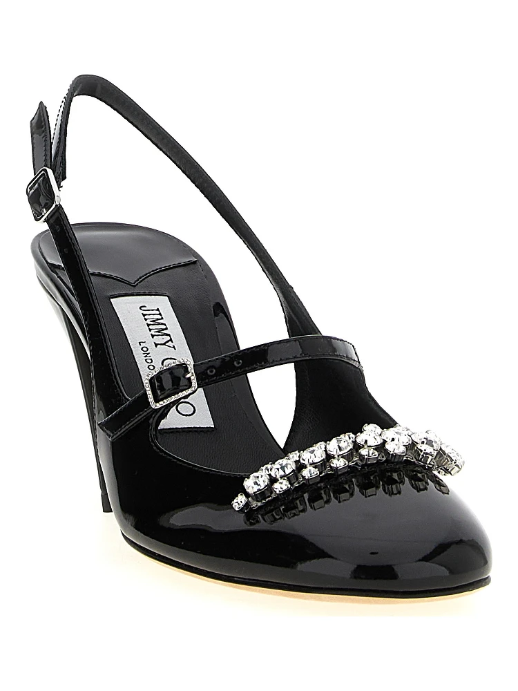 Black Leather Mid Heel Pumps alternative