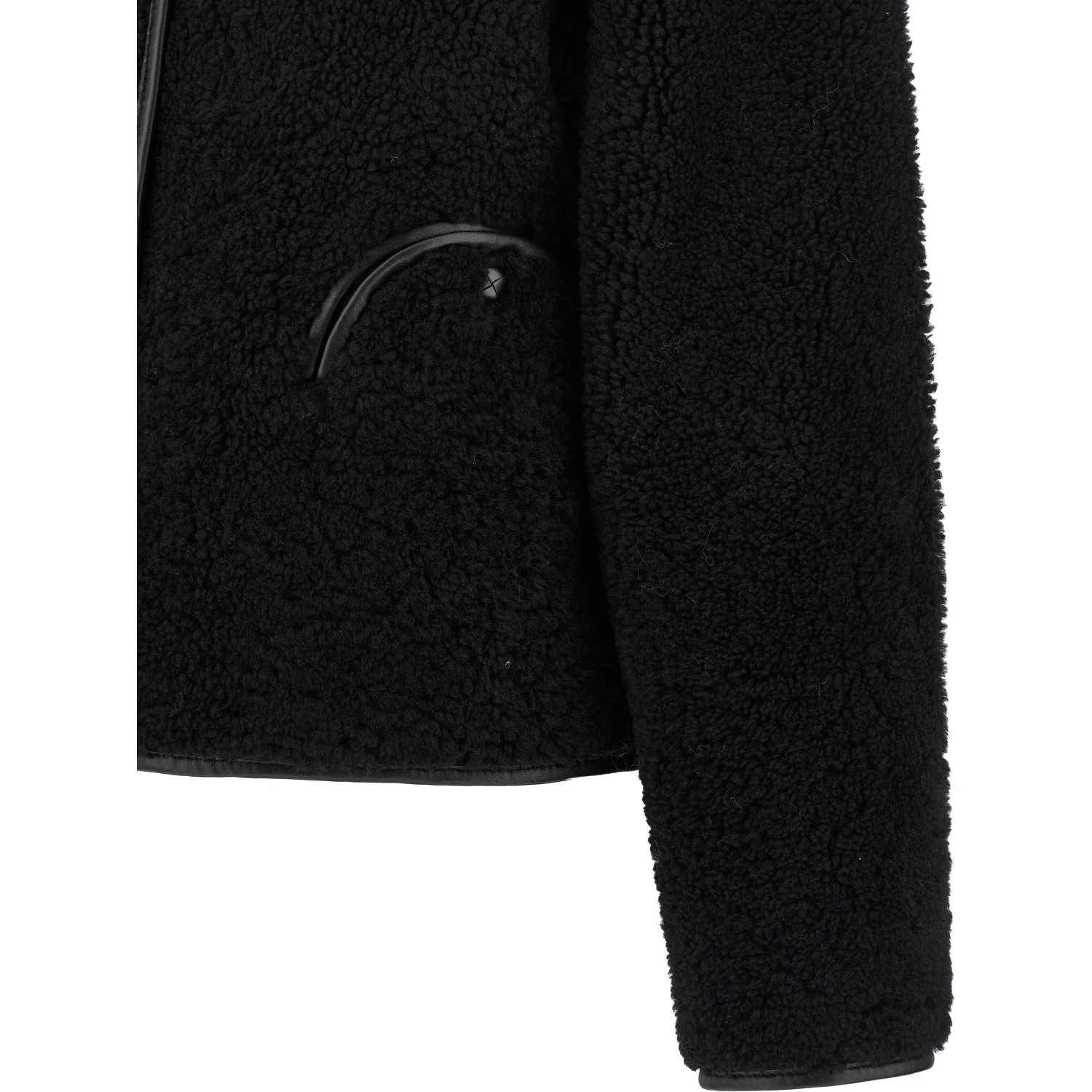 Black Lamb Leather Shell Jacket