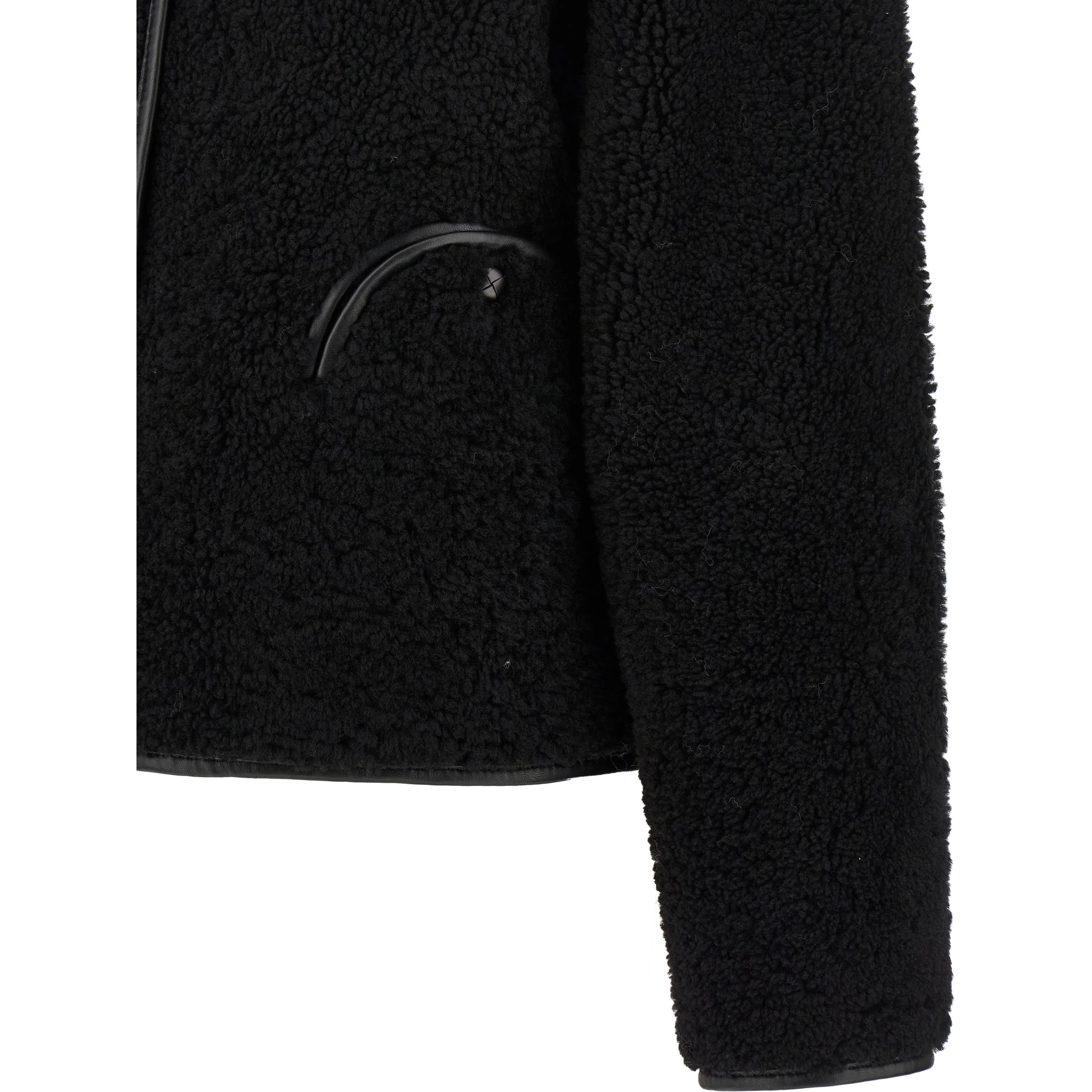 Black Lamb Leather Shell Jacket