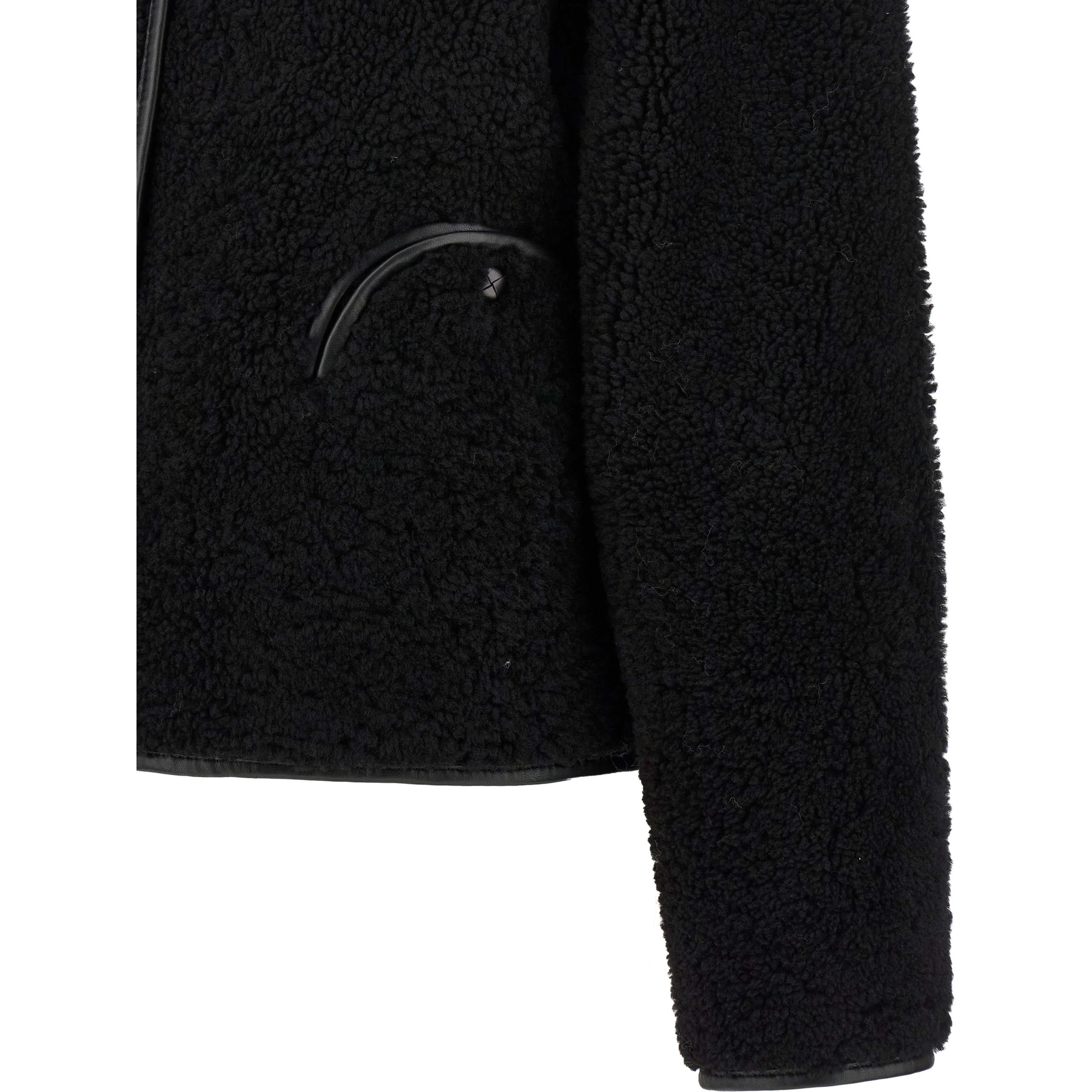 Black Lamb Leather Shell Jacket
