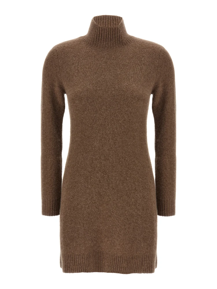 Gray Cashmere Short Dress