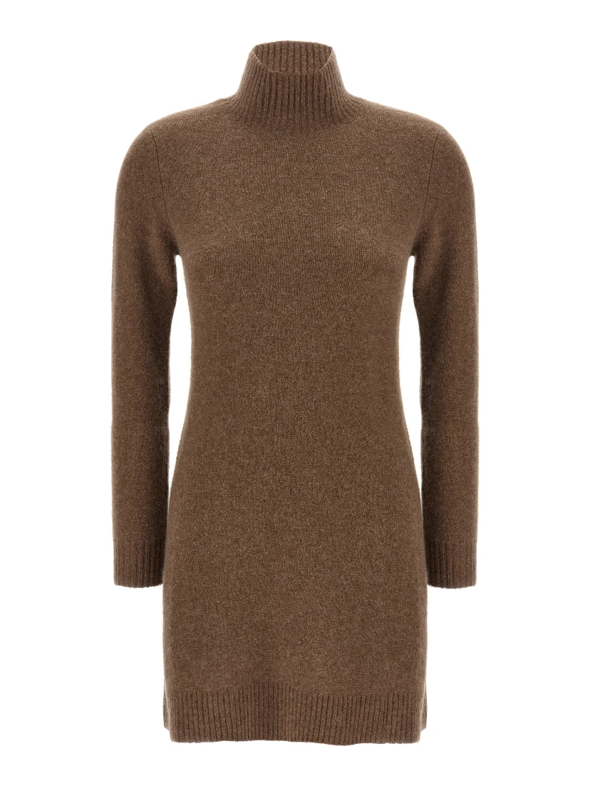 Gray Cashmere Short Dress