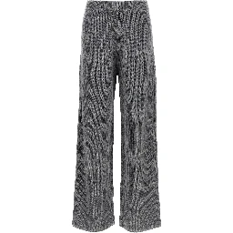 Gray Wool Casual Pants