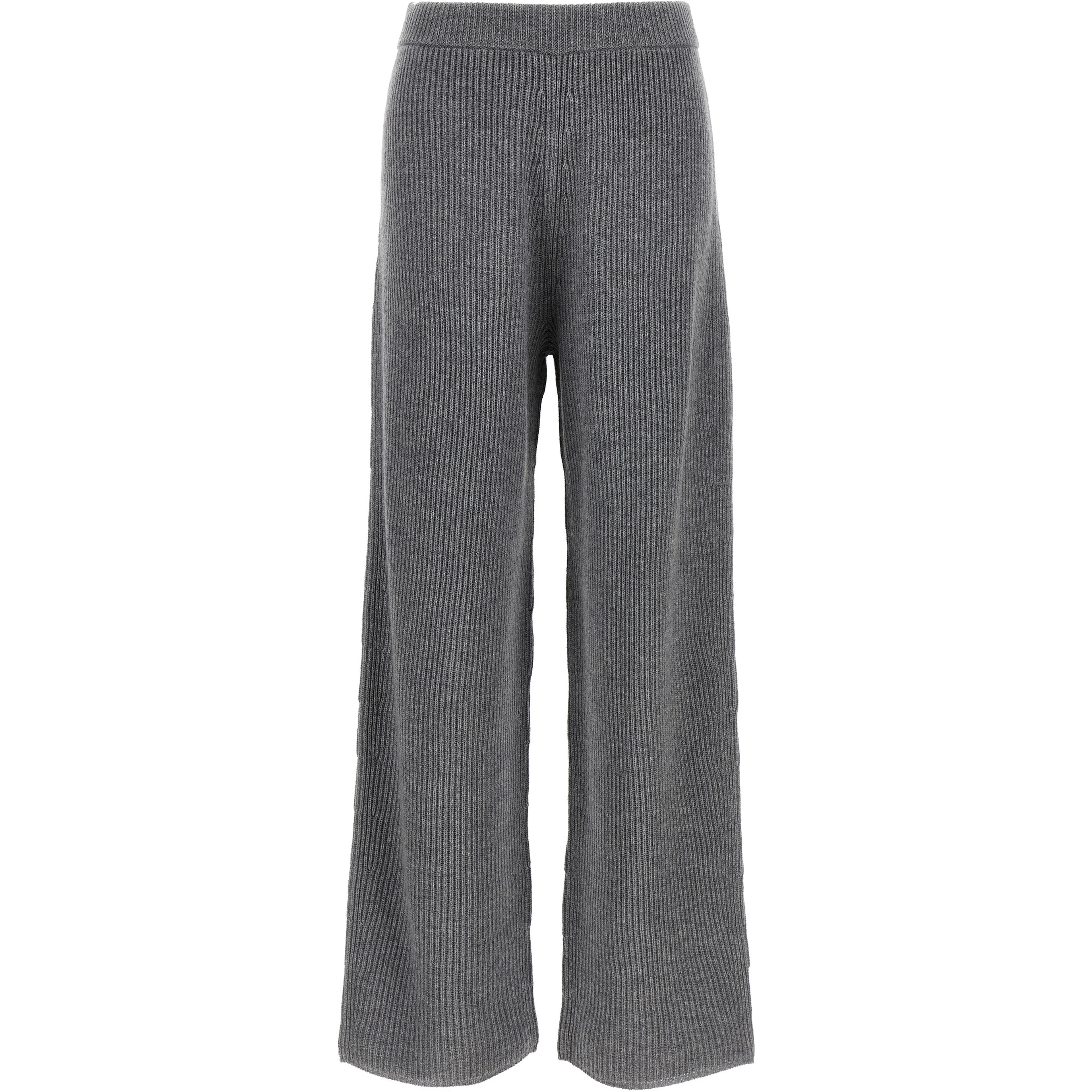 Gray Wool Casual Pants