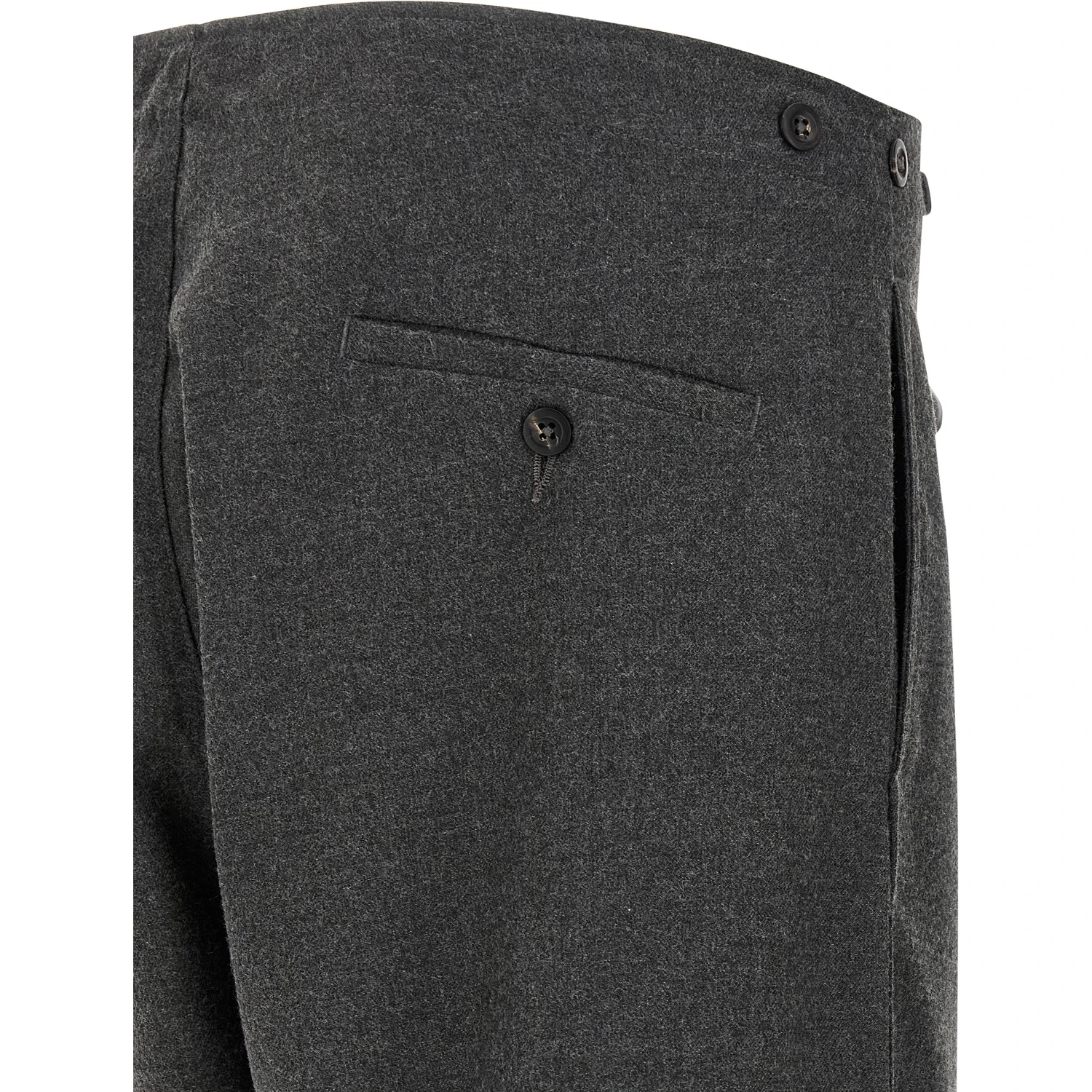 Gray Polyester Casual Pants