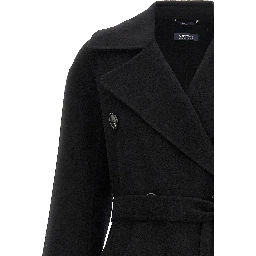 Black Virgin Wool Coat