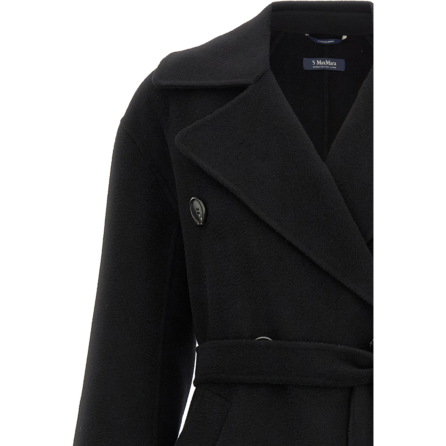 Black Virgin Wool Coat