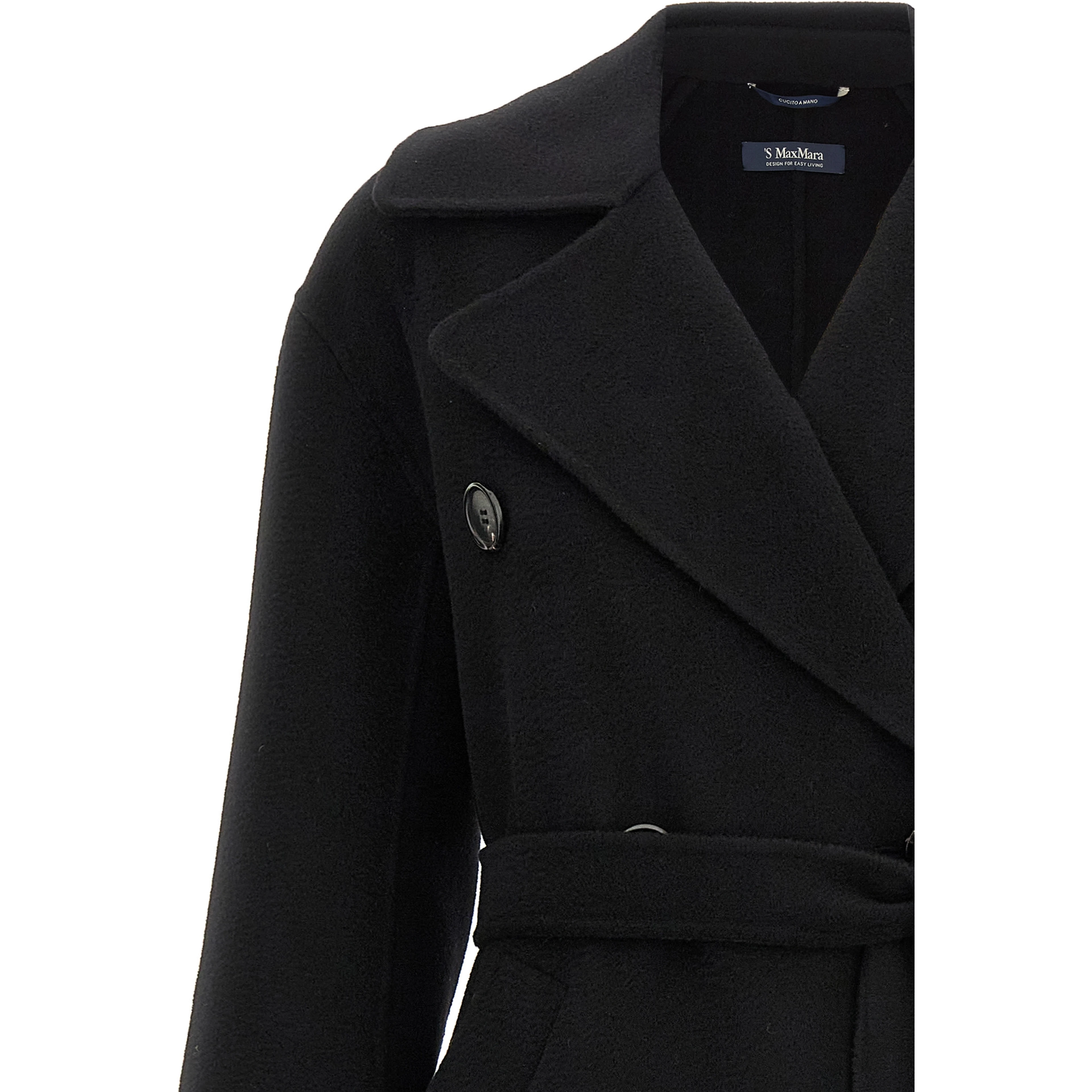 Black Virgin Wool Coat