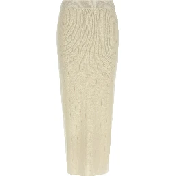 White Cashmere Midi Skirt