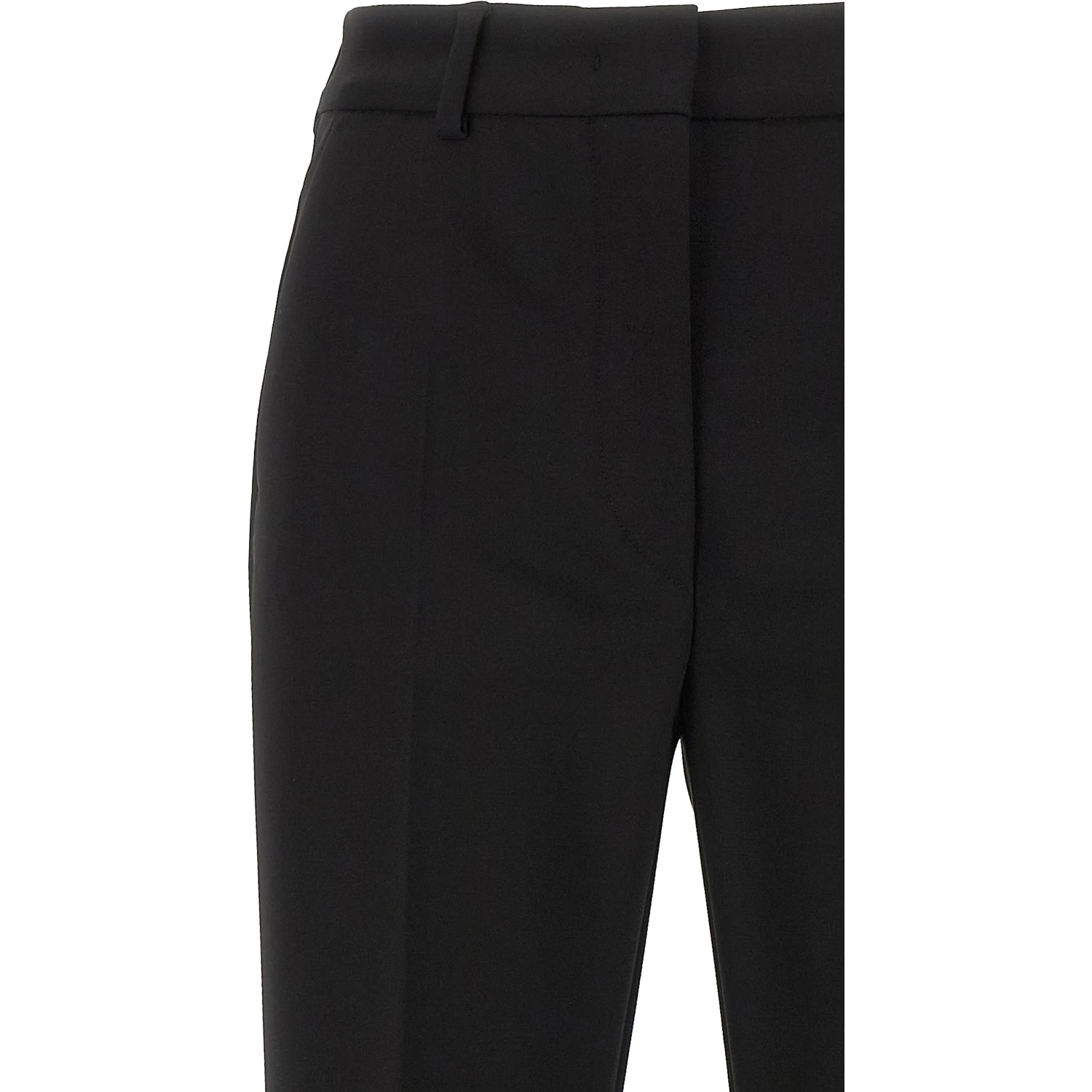 Black Viscose Casual Pants