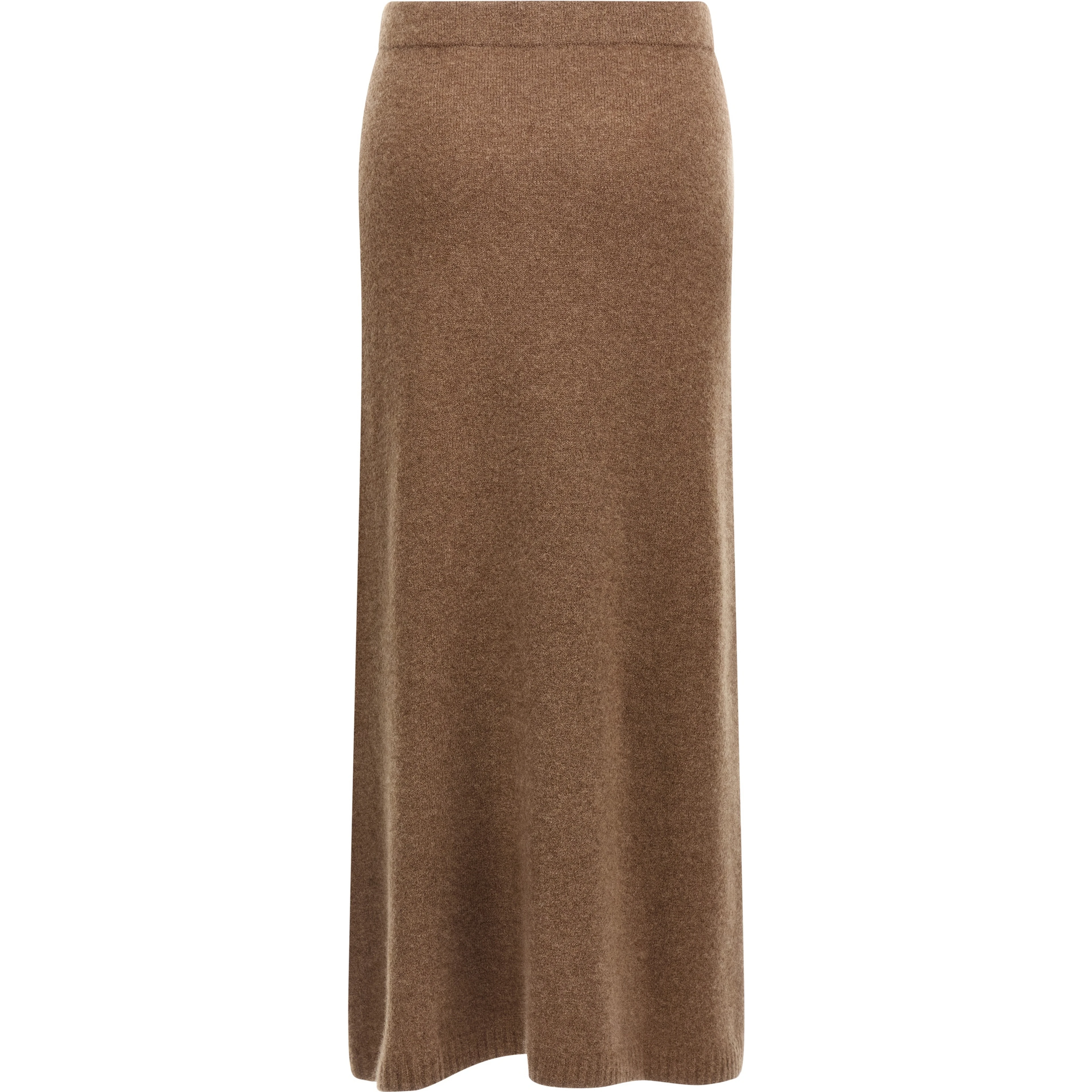 Gray Cashmere Midi Skirt