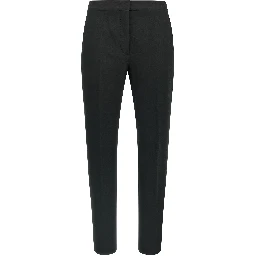 Black Viscose Casual Pants
