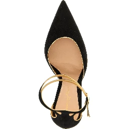 Black Suede Leather High Heel Pumps