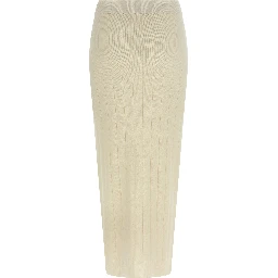 White Cashmere Midi Skirt