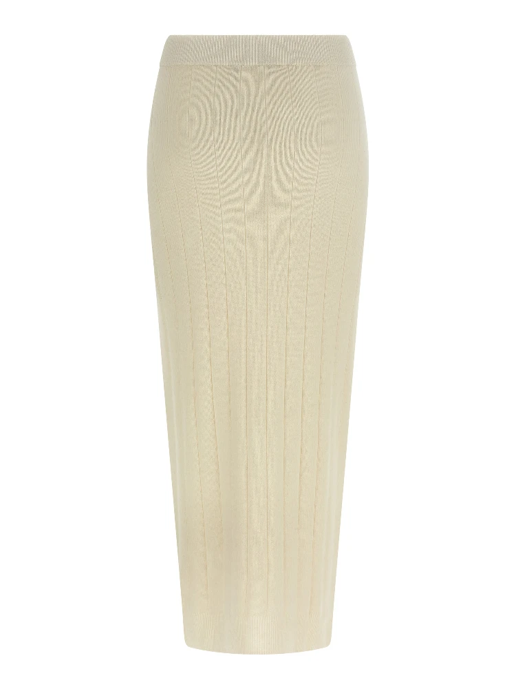 White Cashmere Midi Skirt alternative