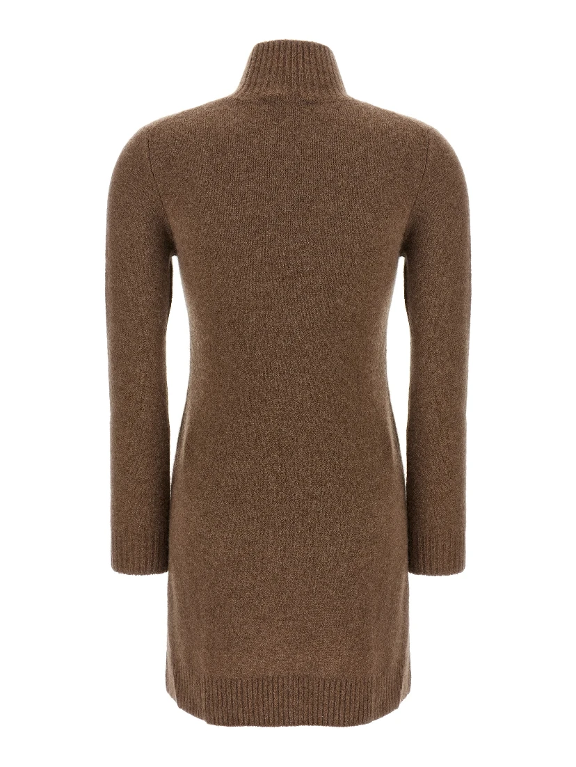 Gray Cashmere Short Dress