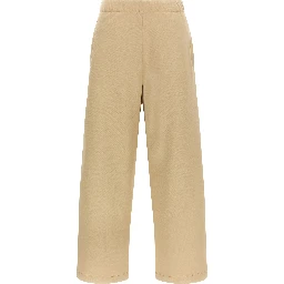 Brown Silk Casual Pants