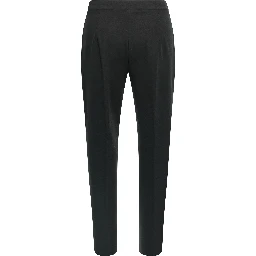 Black Viscose Casual Pants