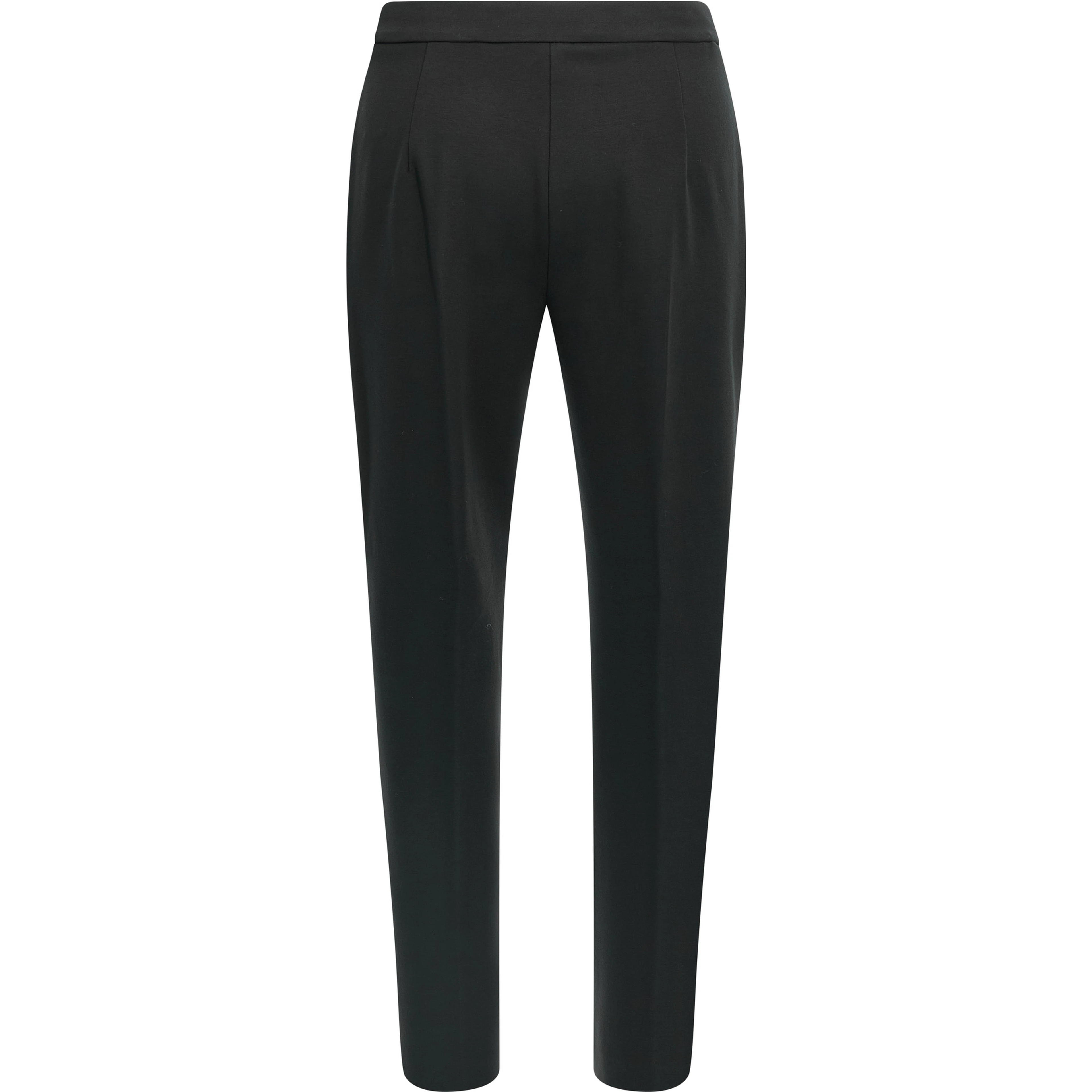 Black Viscose Casual Pants