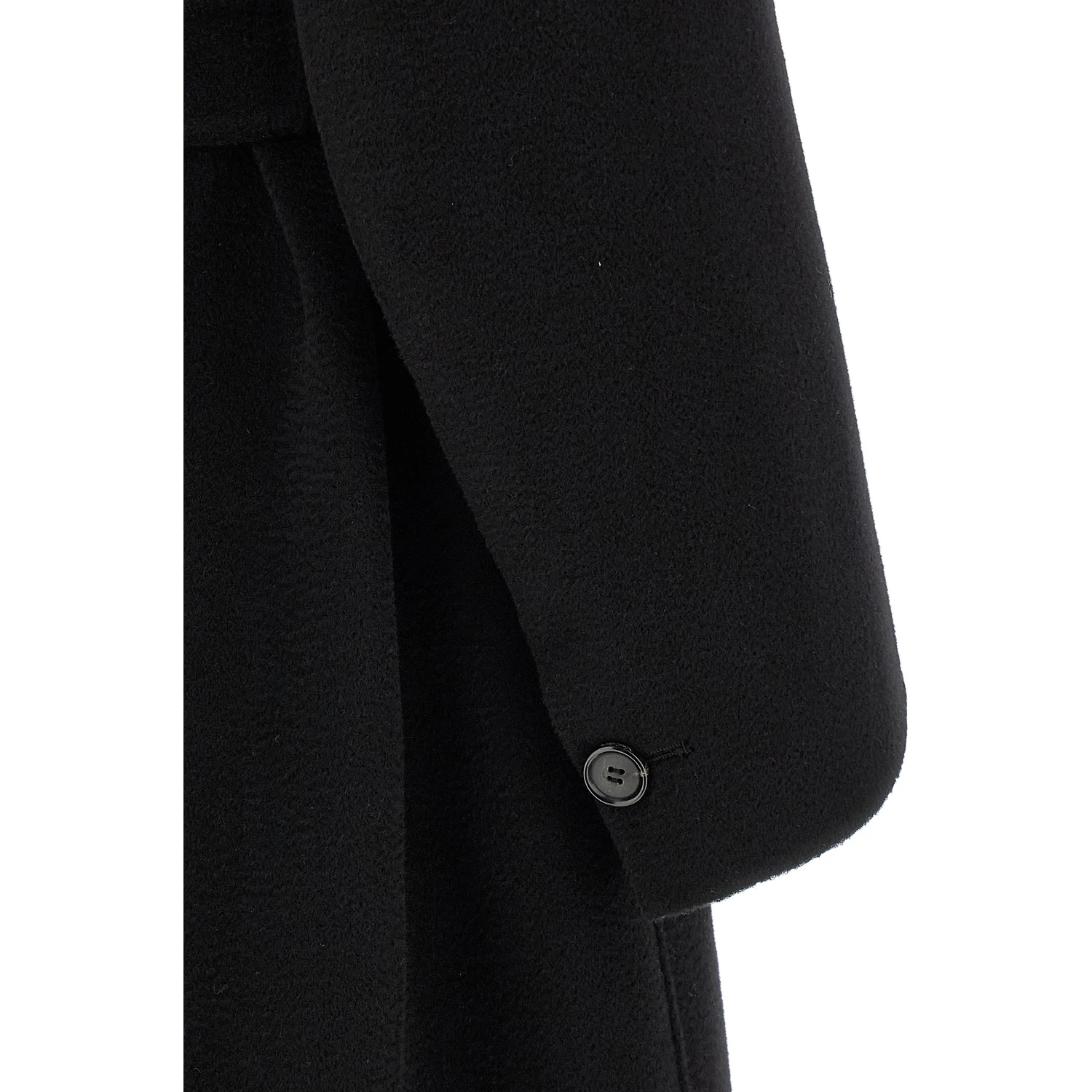 Black Virgin Wool Coat