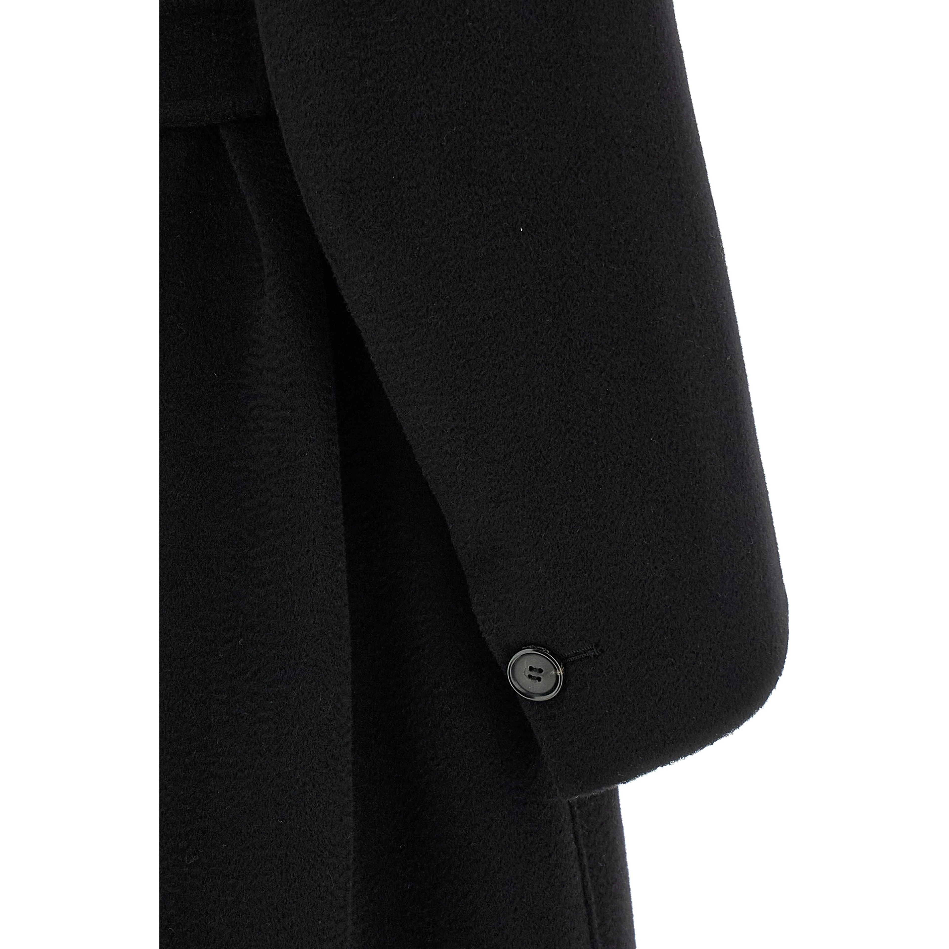 Black Virgin Wool Coat
