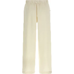 White Silk Casual Pants