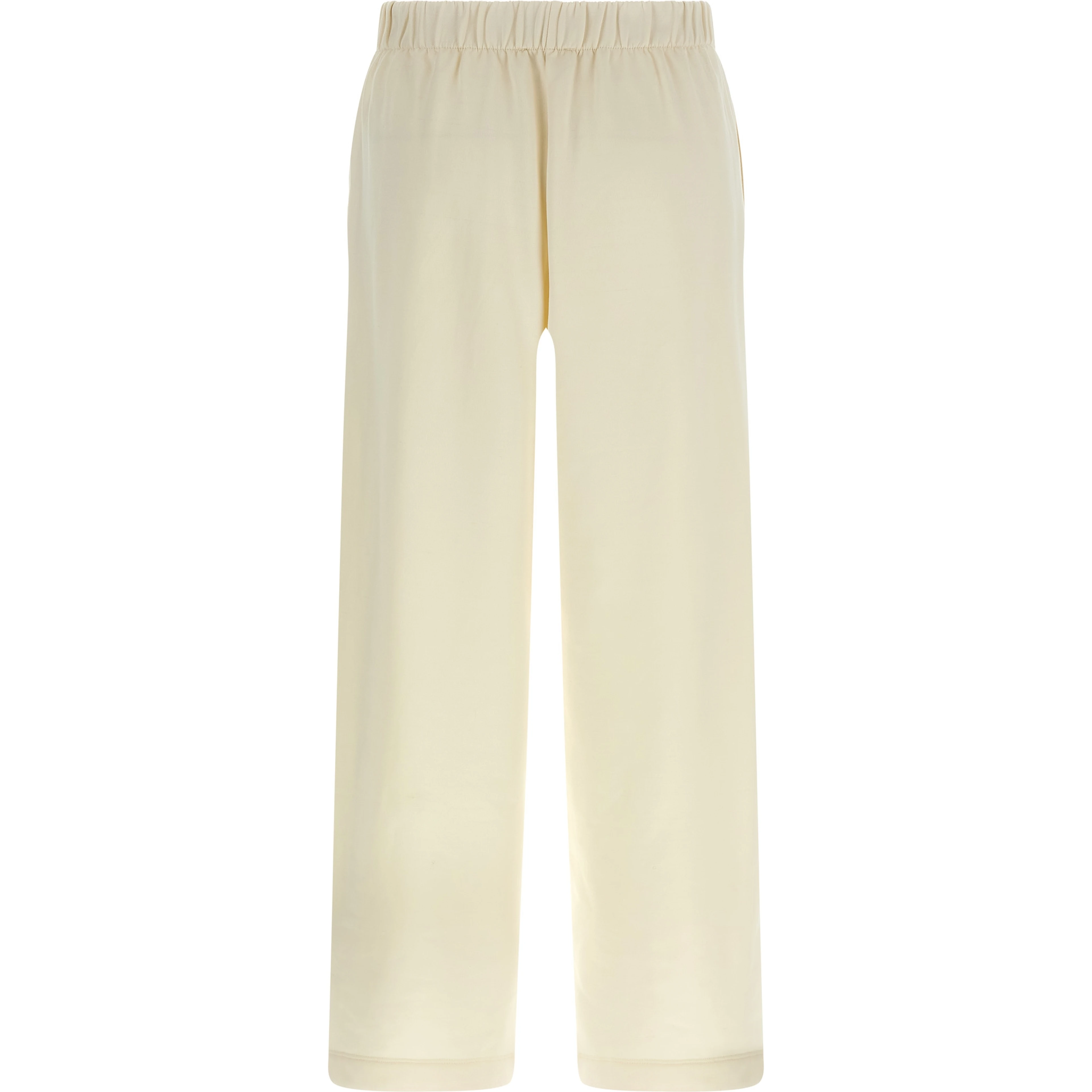White Silk Casual Pants