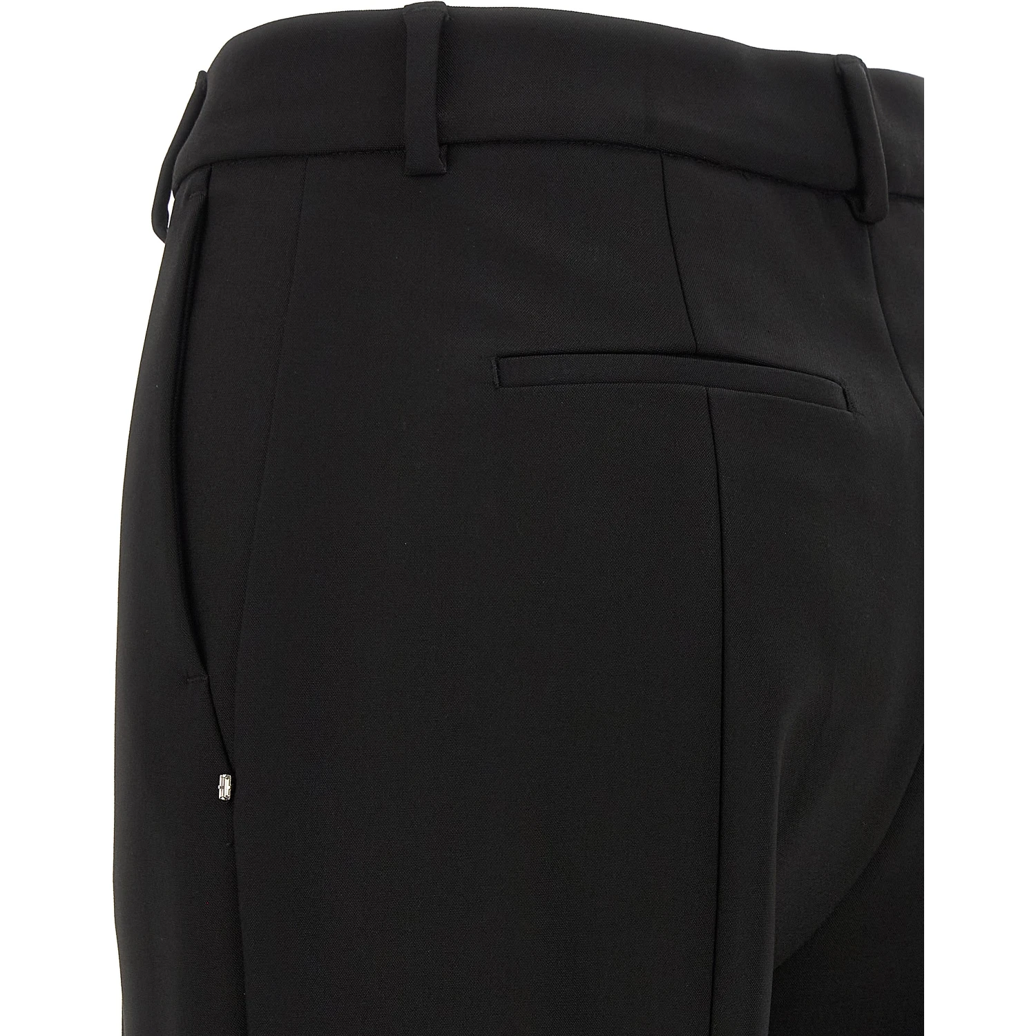 Black Viscose Casual Pants
