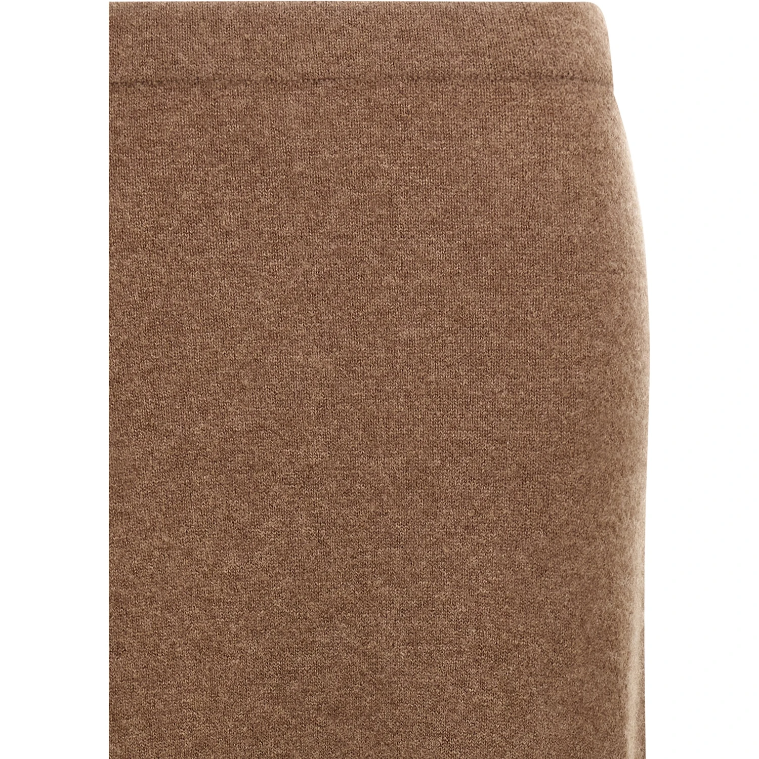 Gray Cashmere Midi Skirt