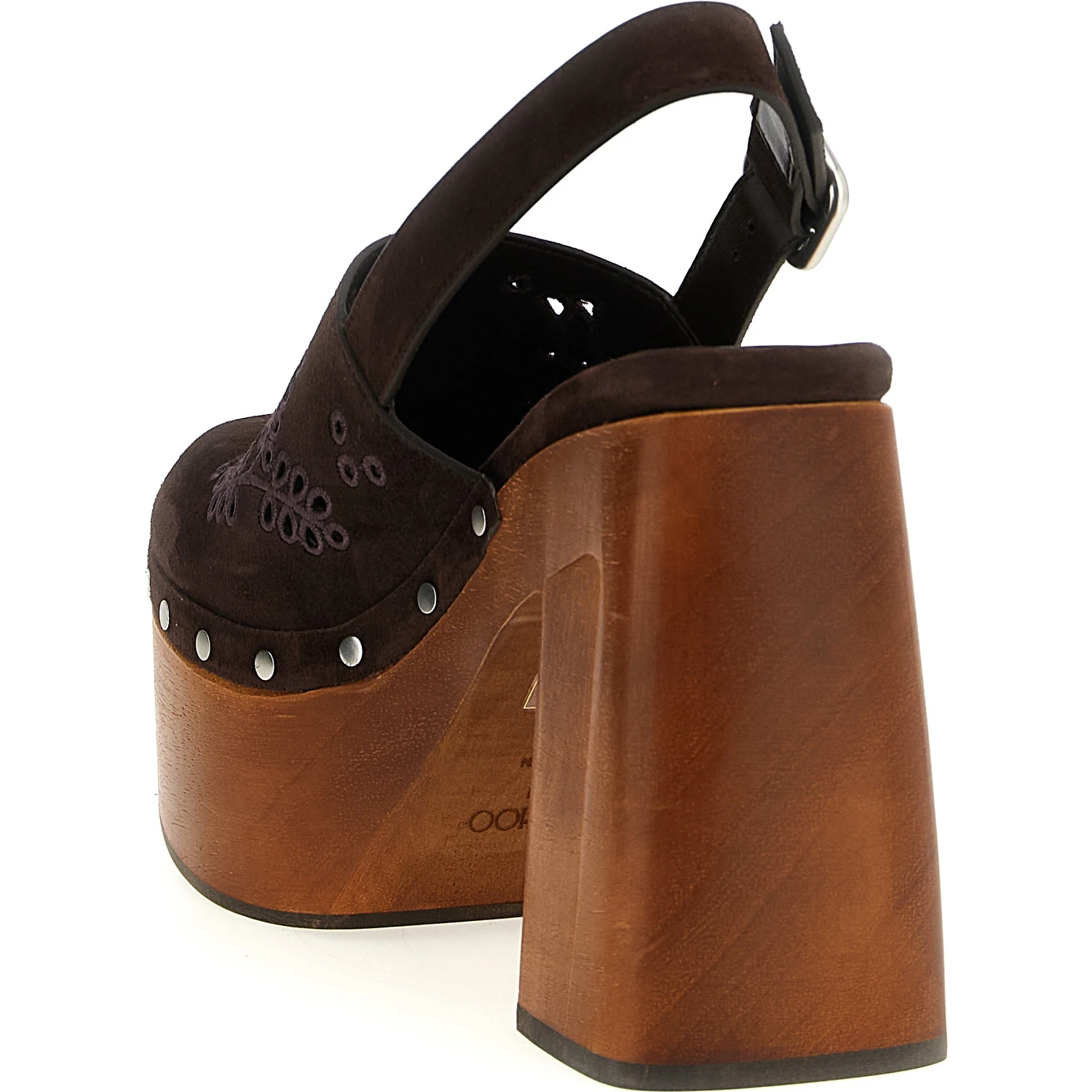 Brown Leather High Heel Pumps