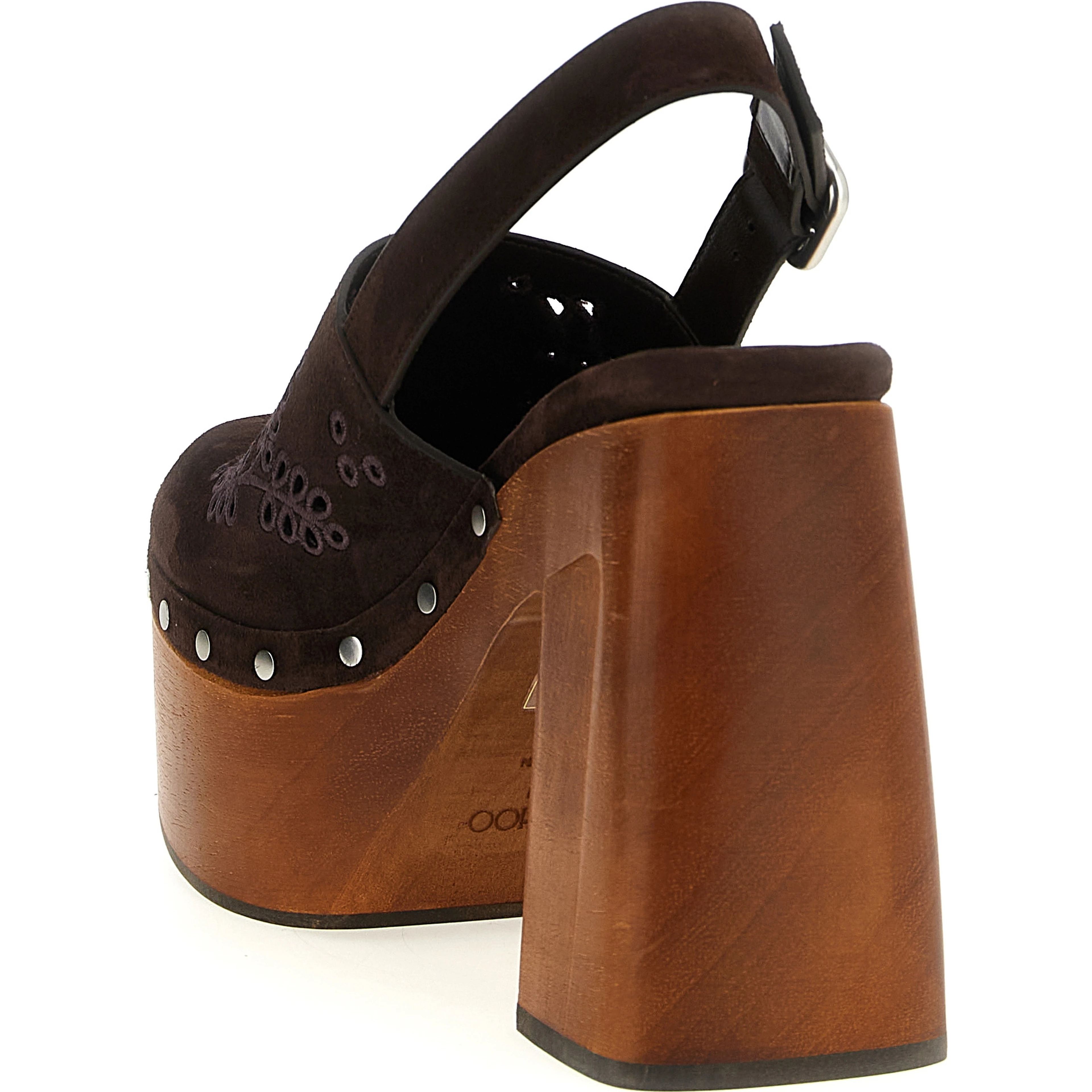 Brown Leather High Heel Pumps